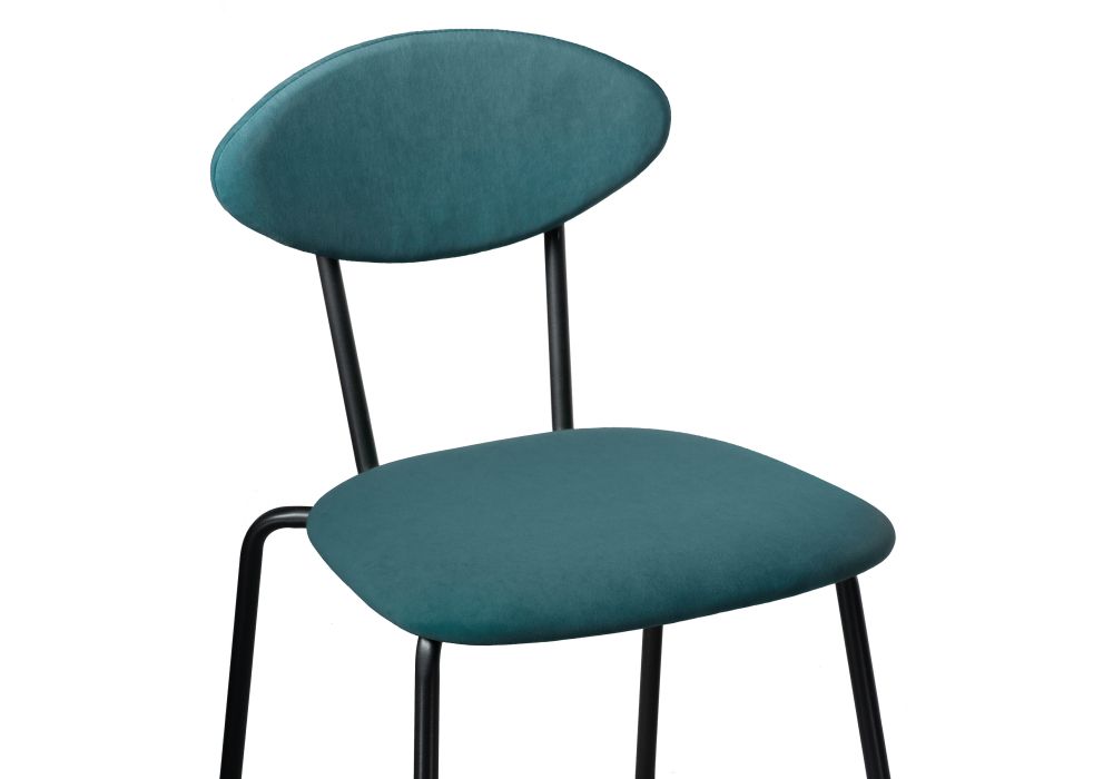 Стул на металлокаркасе Мареон катания ментол / черный матовый