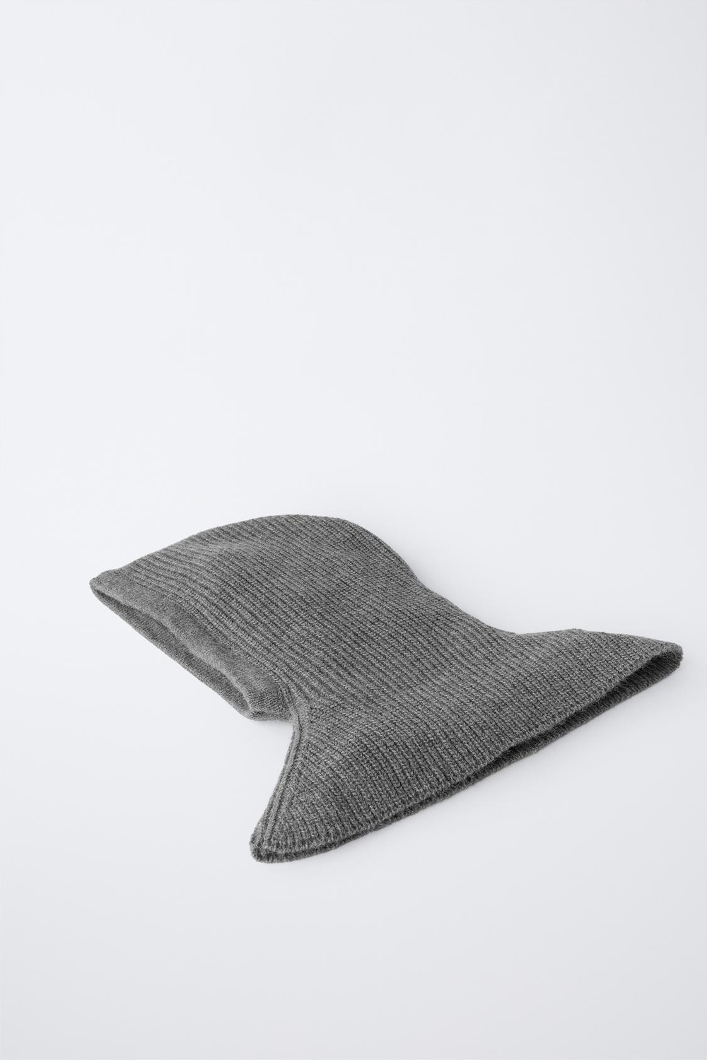 ZARA ТРИКОТАЖНАЯ БАЛАКЛАВА, СЕРЫЙ