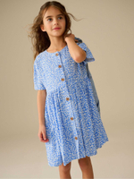 Платье для девочки Next AC6-239, Голубой, Белый