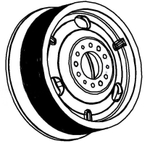 Канатоведущий шкив лебедки PMS420 D450х8х11 мм BZU 7.5 мм