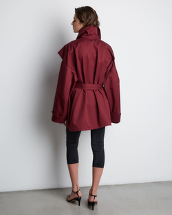 Тренч на молнии из хлопка Берберри бордо