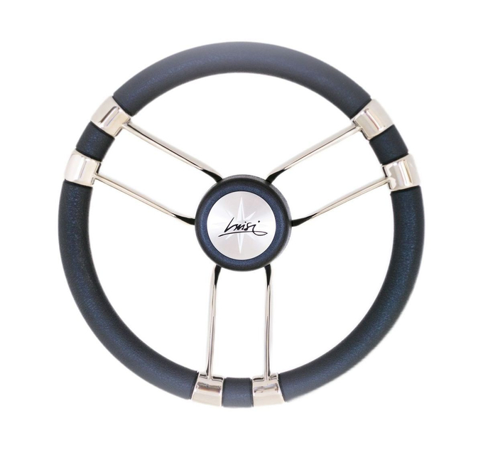 Рулевое колесо NESEA обод черный, спицы серебряные