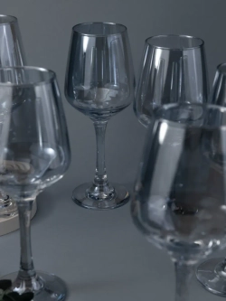 Набор бокалов для вина, 450 мл, 6 шт. Голубые