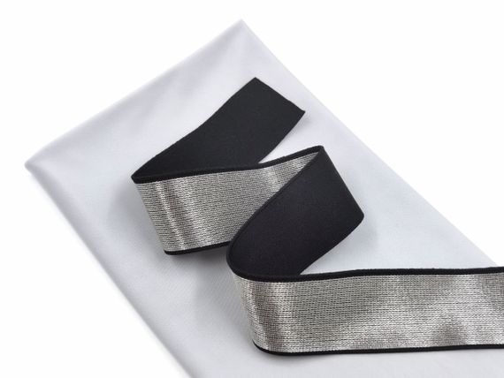 Серебро Резинка бельевая 35 мм