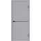 Купить Межкомнатная дверь ПЭТ Альтекс-1 светлый серый кромка Al чёрная