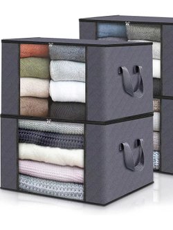 Короб 2 шт для хранения с крышкой на молнии 50х35х20 см (201518406-2-xD07)