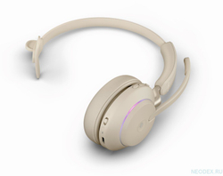 Jabra Evolve2 65 Mono MS беспроводная гарнитура бежевая с док-станцией ( 26599-899-988 )