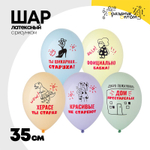 Шар латексный 35см Шикарная старуха (Ассорти)