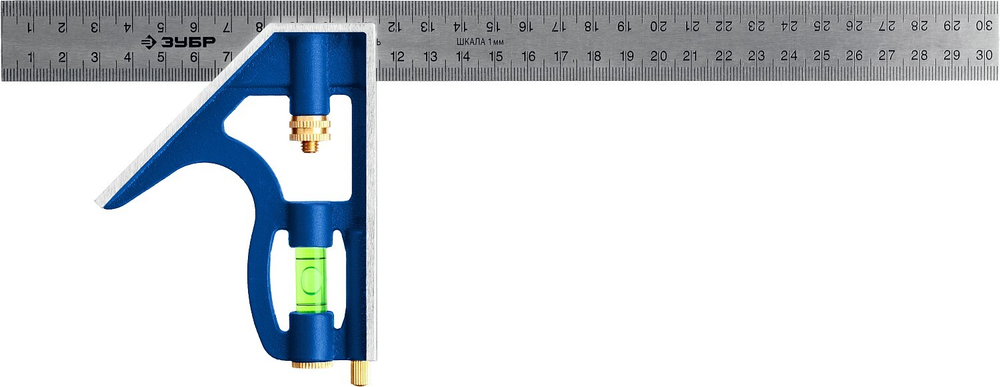 ЗУБР 300 мм Комбинированный многофункциональный угольник. Серия Профессионал.