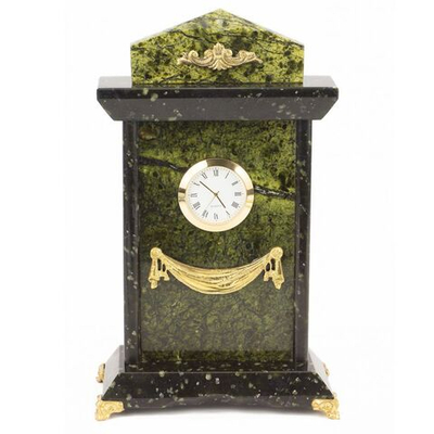 Часы с аксельбантом змеевик бронза 118101