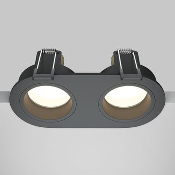 Встраиваемый точечный светильник 2*GU10 DL126-02-GU10-B черный Share Maytoni
