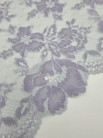 Кружево эластичное пыльно-ментоловый/сиреневый К742