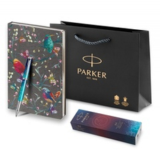 Подарочный набор: Ручка-роллер Parker IM Royal SE The Last Frontier Deep Sea CT,чернила:Black и Ежедневник недатированный, серый.