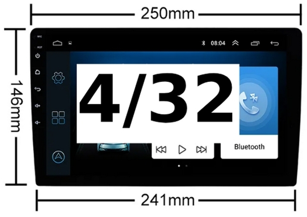 Магнитола Андроид Серия Премиум QF с модулем 4G под сим карту 10 дюймов DSP(512)
