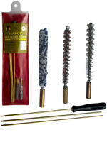 Набор для чистки оружия клб 5,6мм в ПРОЗРАЧНОМ ЧЕХЛЕ с латунным шомполом 4мм (1731-22).