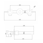 Смеситель ABBER Emotion AF88121B для раковины скрытого монтажа, черный матовый