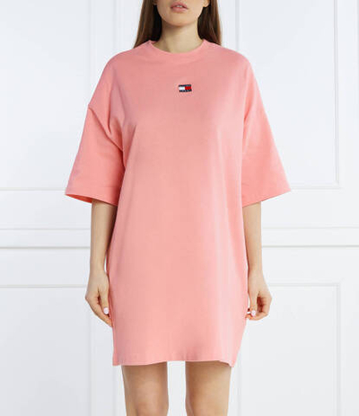 Платье BADGE TEE Tommy Jeans - пудрово-розовый(DW0DW18145)