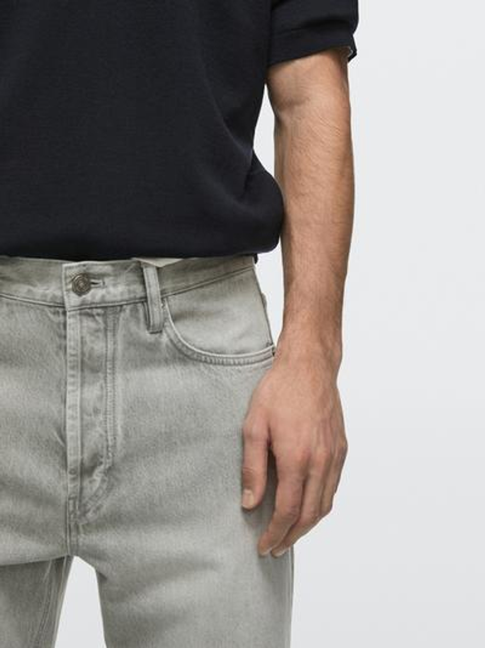 Massimo Dutti Джинсы прямого кроя, серый