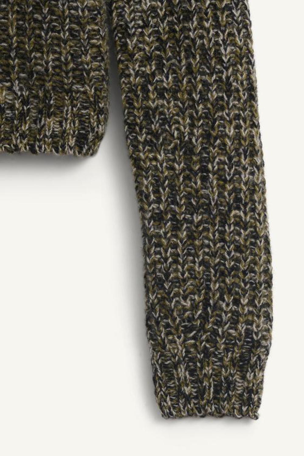 ZARA СВИТЕР С V-ОБРАЗНЫМ ВЫРЕЗОМ, ЗЕЛЕНЫЙ