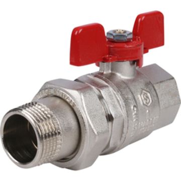 Кран шар. 1" г/ш бабочка Stout + американка Stout