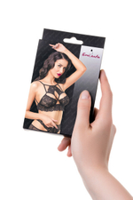 Бралетт с перекрещиванием на груди удлиненный (50-52) (Цвет: черный)