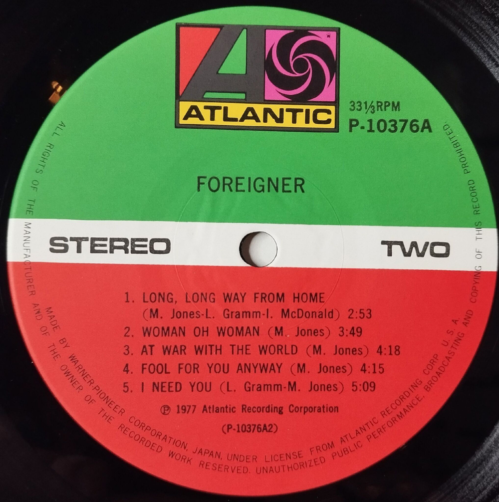 Винтажная виниловая пластинка LP Foreigner (Japan 1977) (Obi) Long, Long Way From Home
