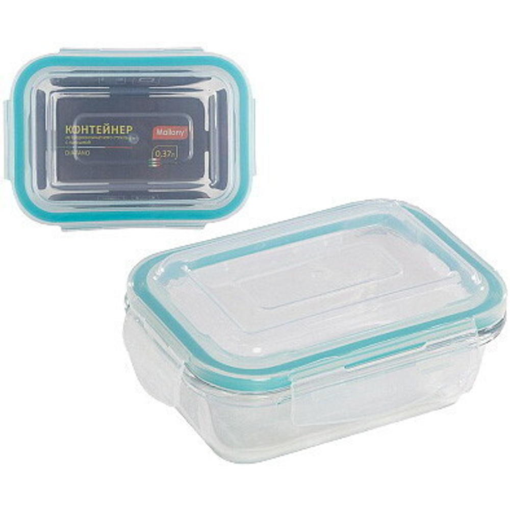 Контейнер 370мл «DIAFANO» из жаропрочного стекла