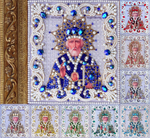 Принт-ЖС9 Ткань с нанесенной авторской схемой Николай Чудотворец (Жемчужная серия) +инструкция