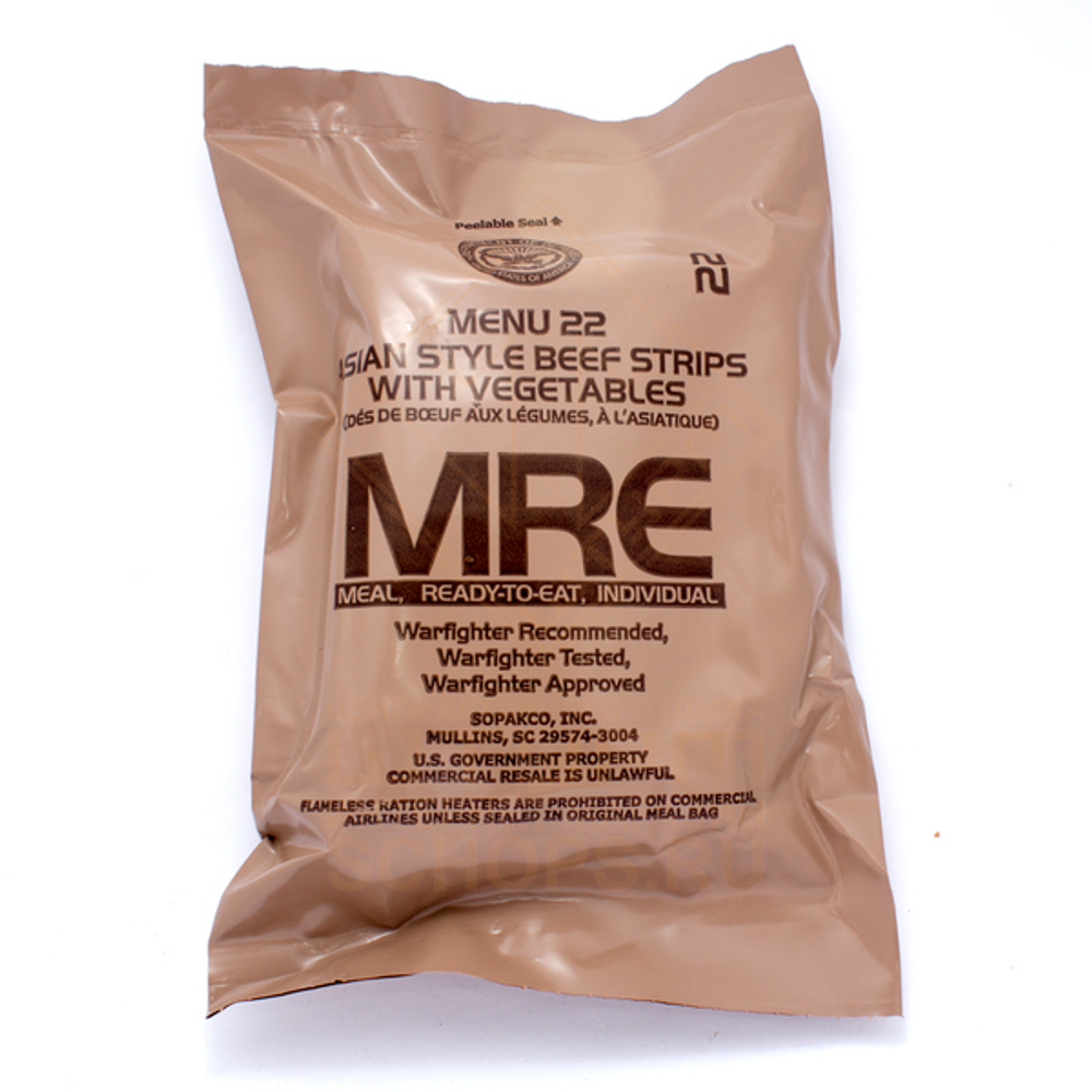 Индивидуальный рацион питания USA MRE, menu 22