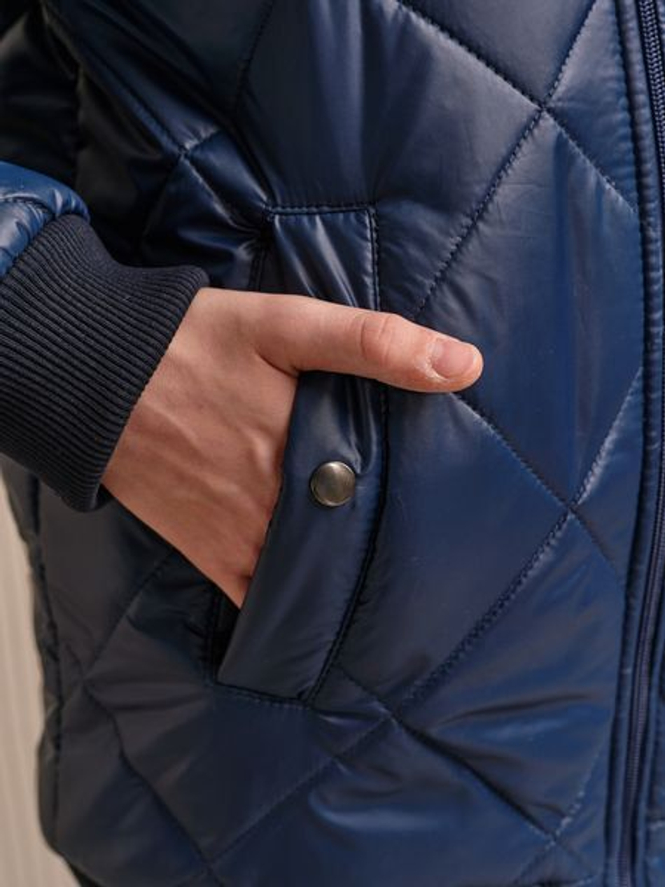 Бомбер демисезонный для мальчика "Тренд" синий