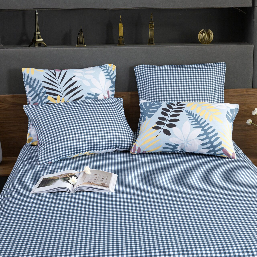 Комплект постельного белья Делюкс Сатин 100% хлопок на резинке LR326