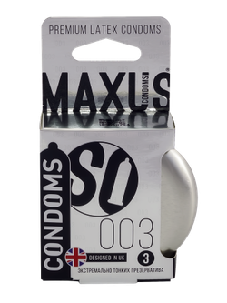 Презервативы MAXUS 003 №3 в железном кейсе, экстремально тонкие, 3 шт