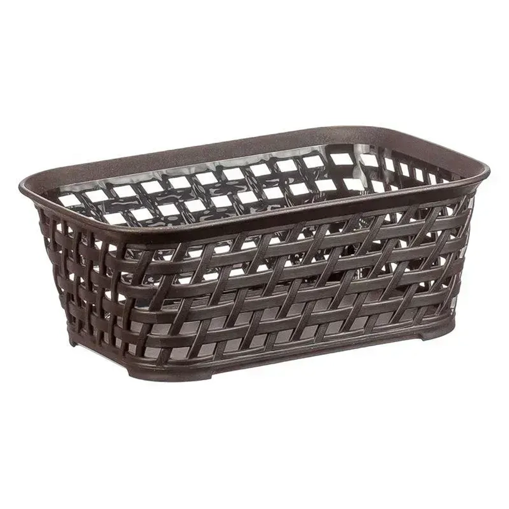 Ящик РОТАНГ 1л 185х70мм коричневый ротанг 0,07х0,185х0,14м