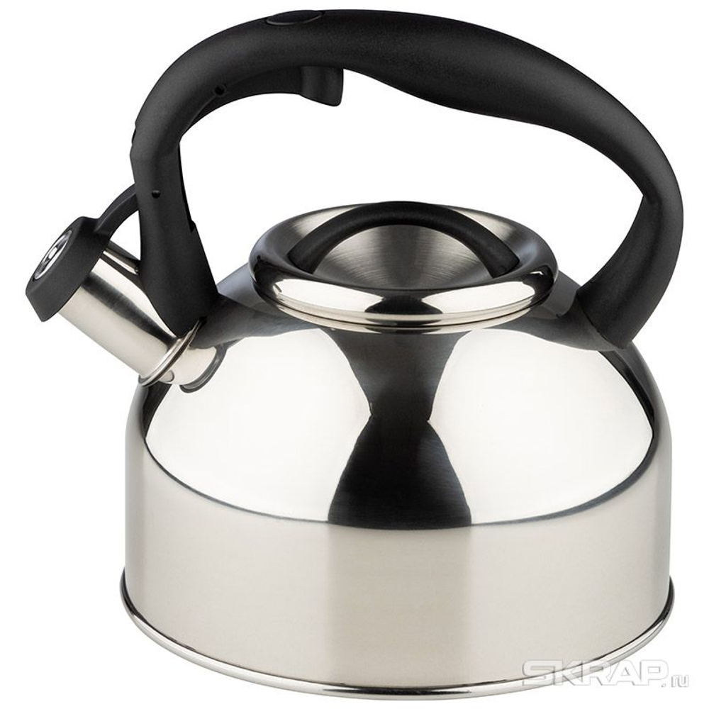 Чайник из нерж.стали Mallony Melodia (2.5л, со свистком, зеркальная полировка)