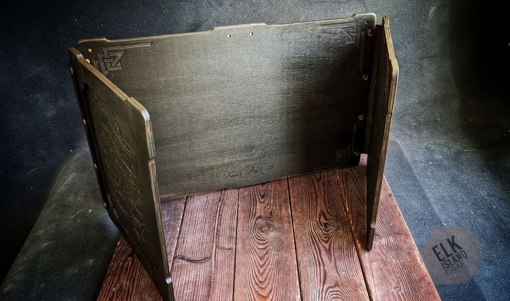 Ширма Двойная ,3 створки, кожаные петли