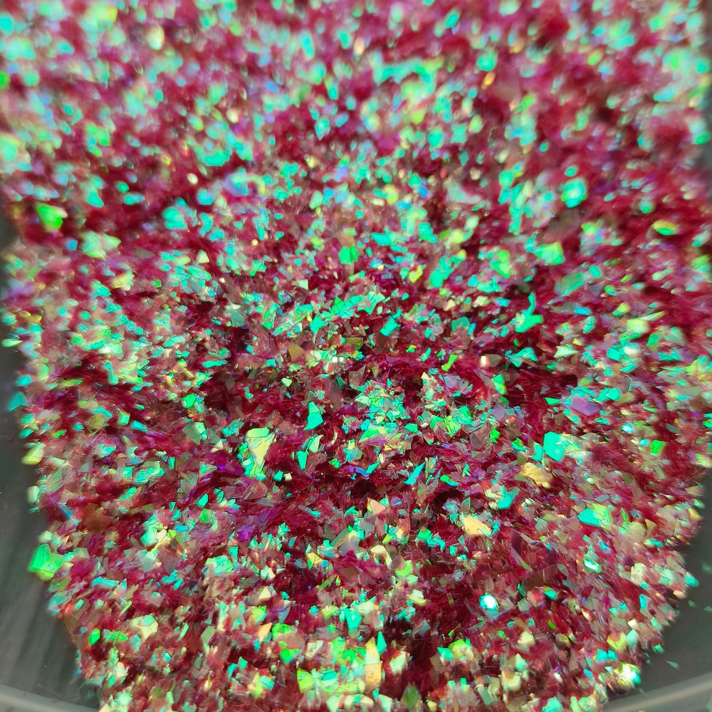 Хлопья Красный перламутр для дизайна ногтей, маникюра, бодиарта, макияжа...