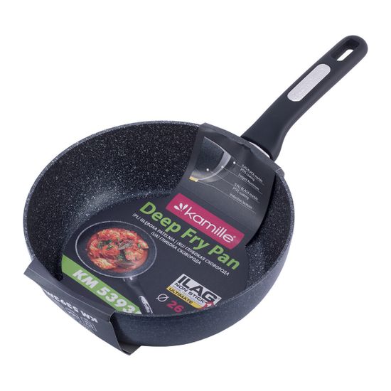 Сотейник 26 см. из литого алюминия Kamille KM 5393MR с покрытием ILAG