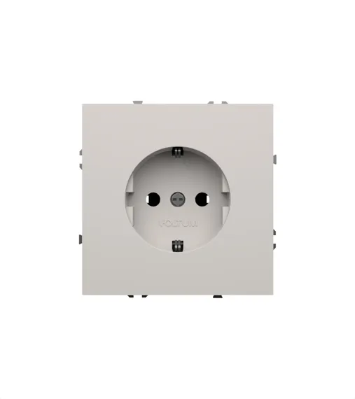Розетка встраиваемая VOLTUM S70 с заземлением 16А, (белый матовый) vls040102