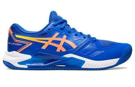 Мужские кроссовки теннисные Asics Gel-Challenger 13 Clay - небесный, Оранжевый