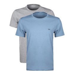 Набор мужских футболок 2в1 (серый, серо-голубой) Emporio Armani 111267_4F720 15349