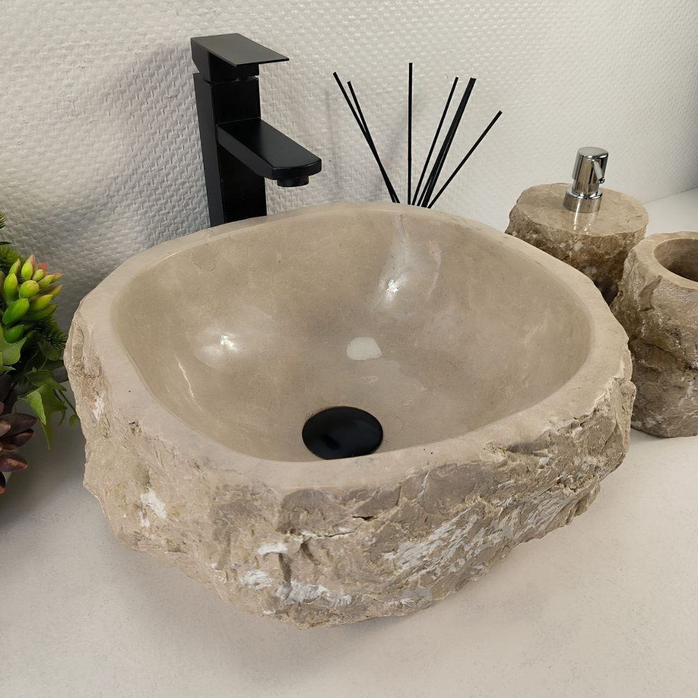 Раковина из мрамора Erozy Cream EM-65580 37*35*16 0869