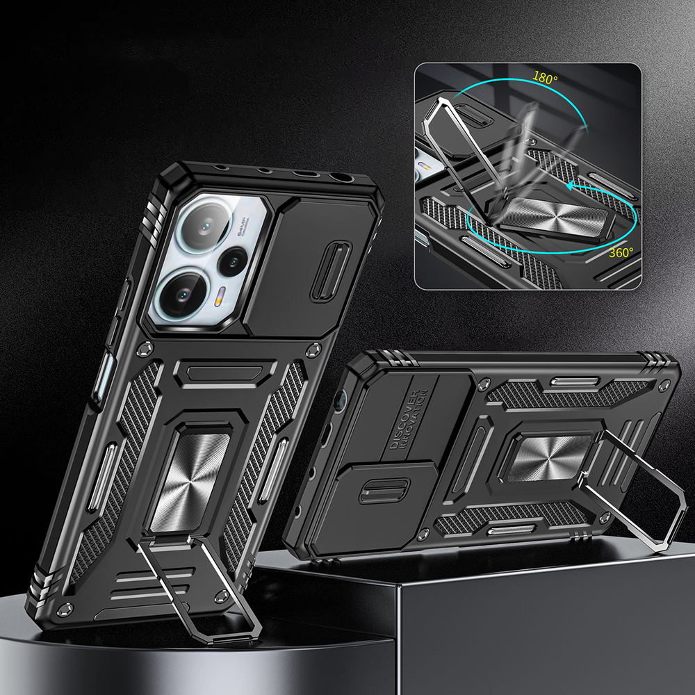 Чехол Safe Case с кольцом и защитой камеры для Xiaomi Poco X5 5G