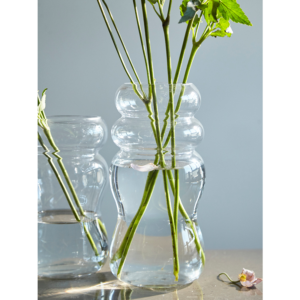 Ваза swell, 27 см, прозрачная