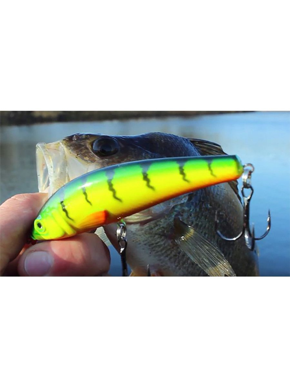 Воблер Минноу M-33 100mm, цвет 048 (окунь), 1 штука