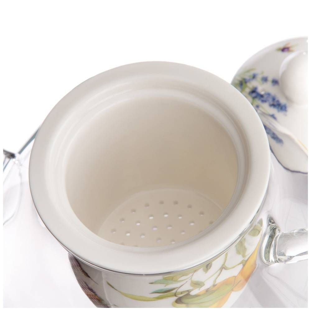 ЧАЙНИК СТЕКЛЯННЫЙ С СИТОМ LEFARD "ПРОВАНС ЛИМОНЫ" 500 МЛ (КОР=24ШТ.)