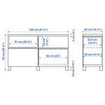 Комбинация для хранения - IKEA BESTÅ/BESTA /БЕСТА/БЕСТО ИКЕА, 120x42x76 см, черный,