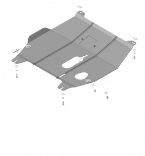 Защита стальная 2 мм Д; КПП; Ravon Nexia R3; Chevrolet Nexia  MOTODOR.68101