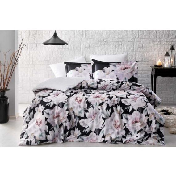 Постельное белье Fulmine черный  deluxe TIVOLYO HOME Турция