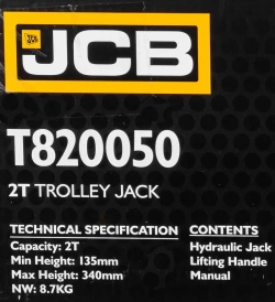 Домкрат подкатной гидравлический 2т JCB JCB-T820050