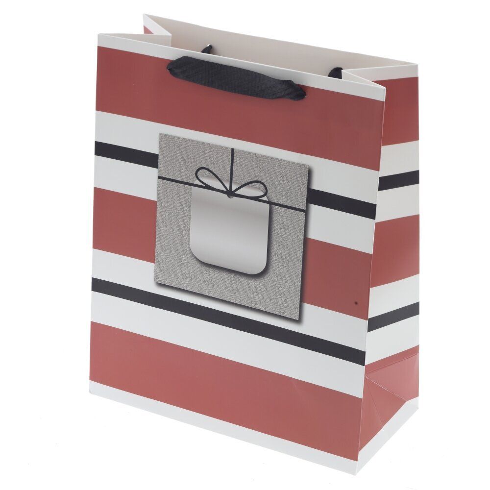 GAEM Пакет подарочный M (бумага 230г/м2, блок микс 12шт), L29 W12 H32 см, 4в.